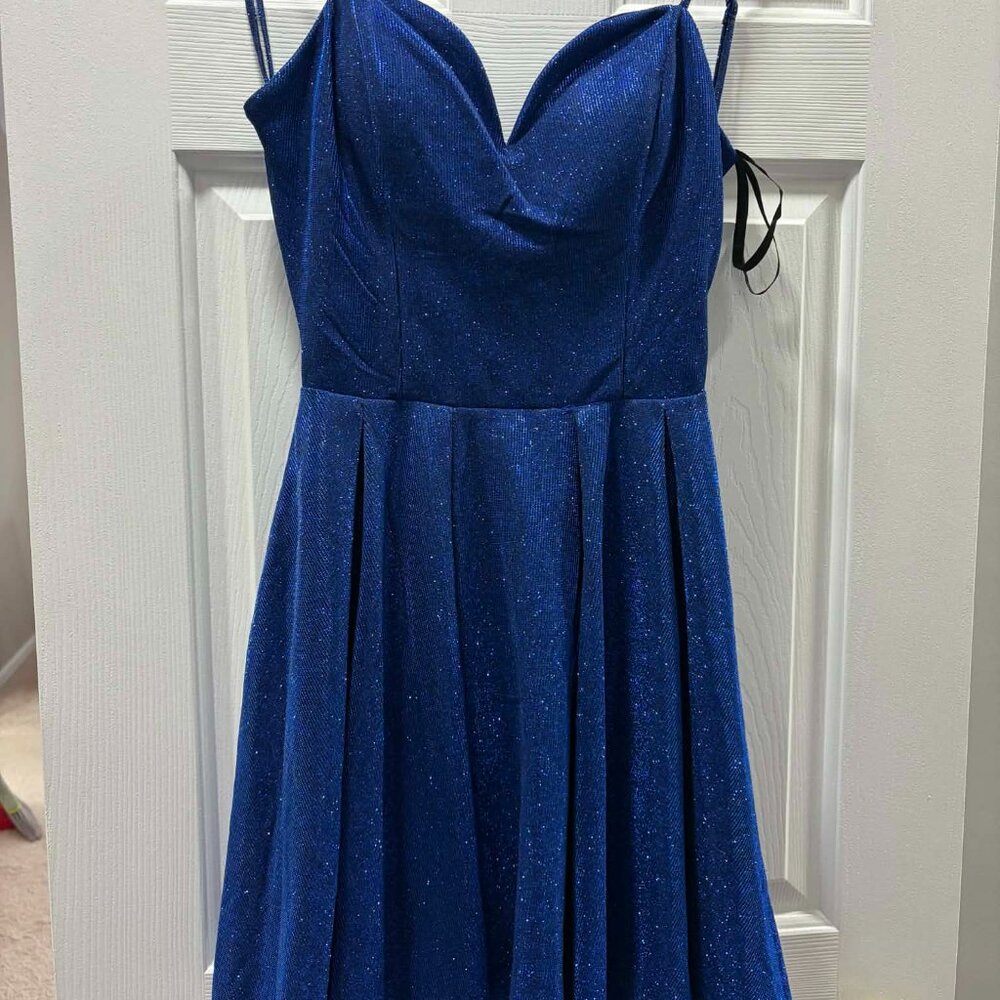 Royal Blue Sparkly Dress